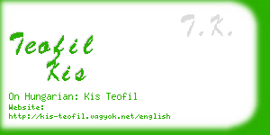 teofil kis business card